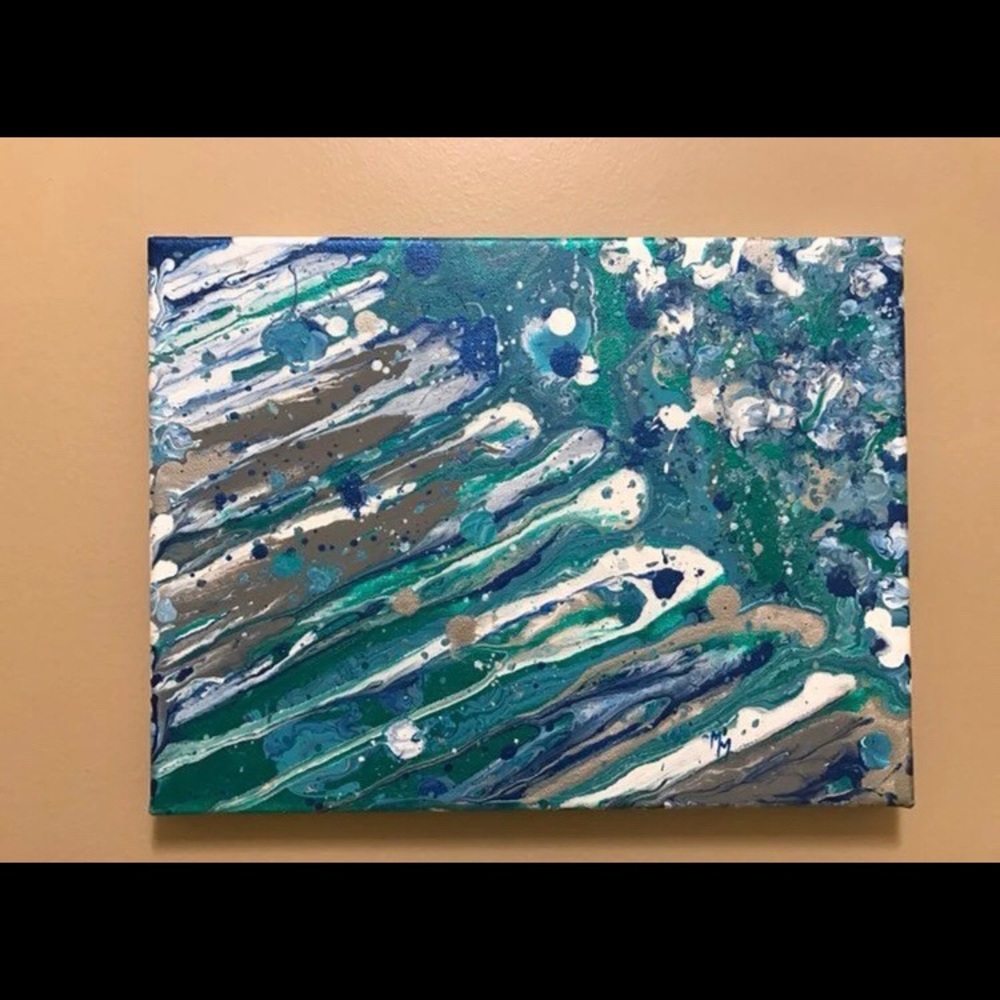 ABSTRACT ACRYLIC PAINTING 8X10